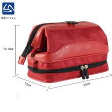 customized logo travel waterproof portable leather toiletry bag